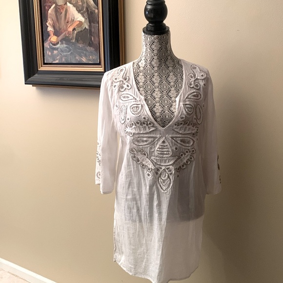 Spiaggia dolce boho white top/ cover up - Picture 8 of 9